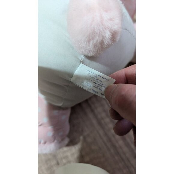 Dan Dee Pink Bunny Plush With Two Baby Bunnies Polka Dot  Striped  14"Easter - Picture 9 of 9